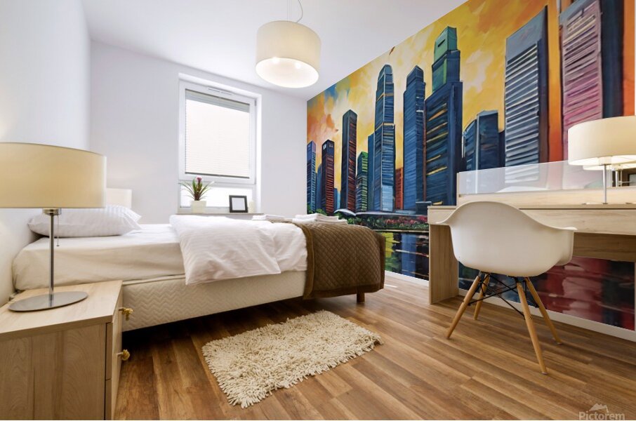 SG cityscape 21k2 Mural print