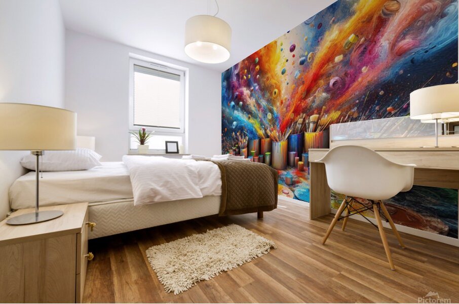 A vibrant symphony of colors Mural print