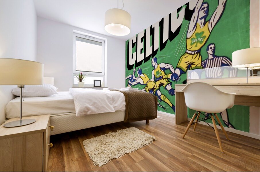 1930s original celtics basketball art Mural print