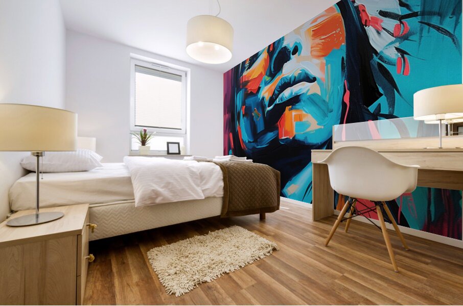 American Indian Chief  Handsome Attractive Port e Mural print