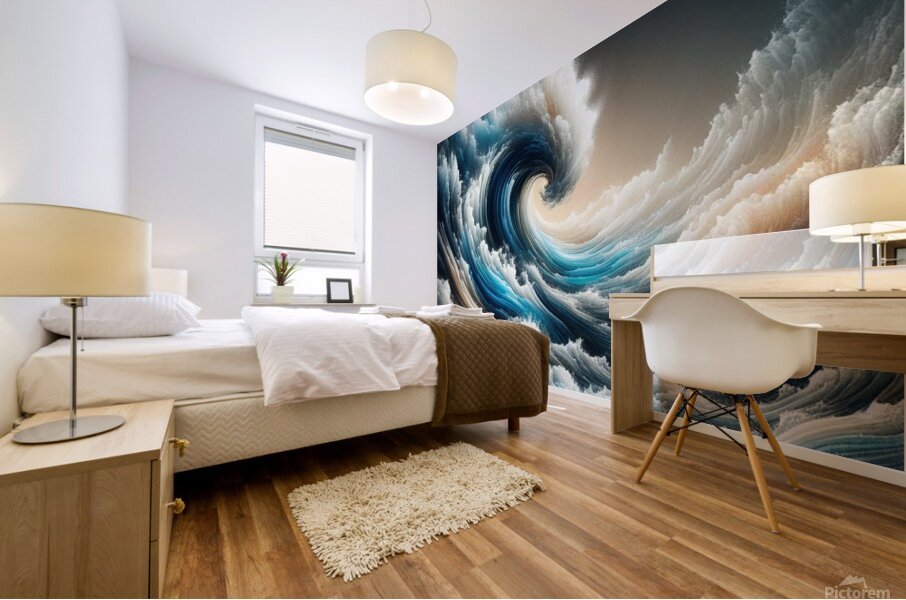Abstract Ocean Waves Mural print