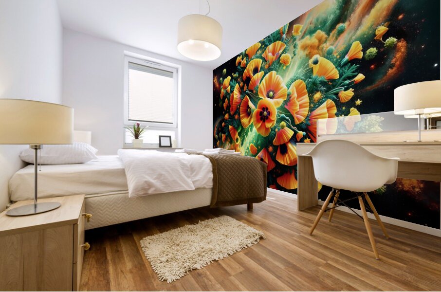 ai artist debra amerson plant artistrypoppy nebul Mural print