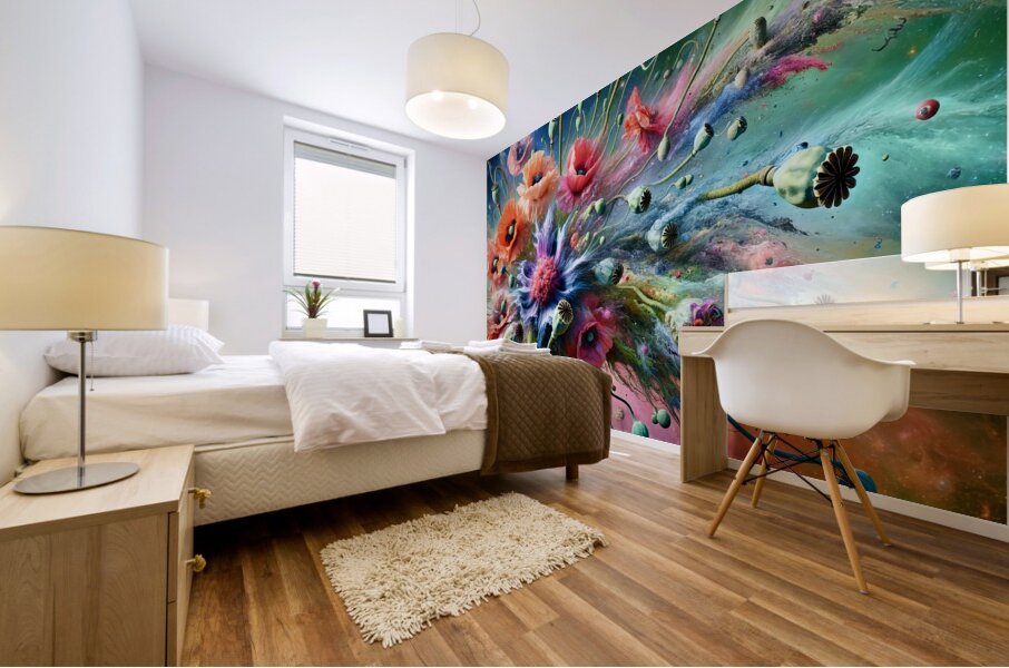 ai artist debra amerson plant artistrybreezy popp Mural print