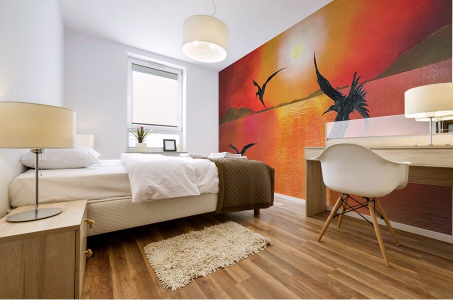 GALAPAGOS BOOBIES FLIGHT Mural print