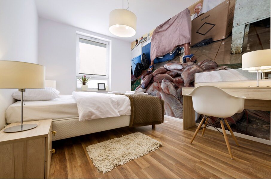 Oman. Muscat. The Fish Market Mural print