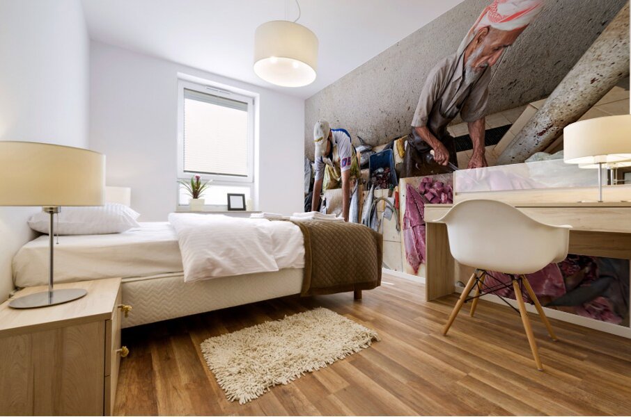 Oman. Muscat. The Fish Market Mural print