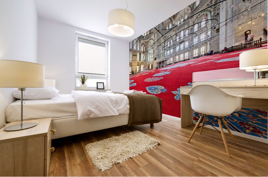 Istanbul Turkey. The Fatih Mosque Mural print