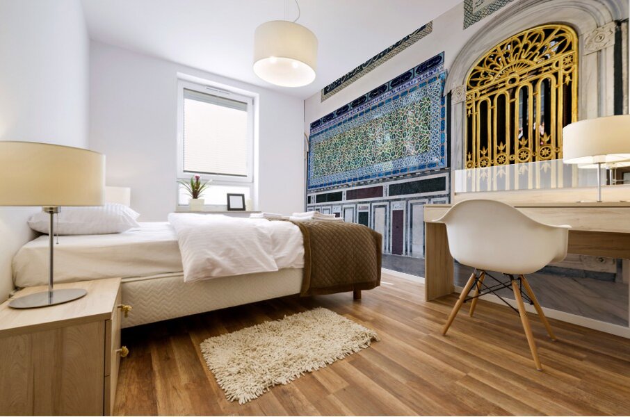 Istanbul Turkey. Topkapi Palace. Decorated walls in the Harem Mural print