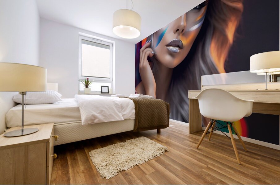 The World of Face Art 75 Mural print