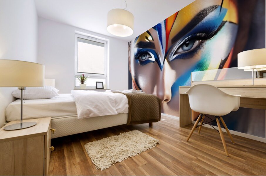 The World of Face Art 57 Mural print