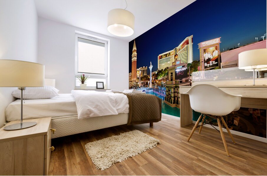 Venetian Hotel at Sunset. Las Vegas Nevada USA Mural print