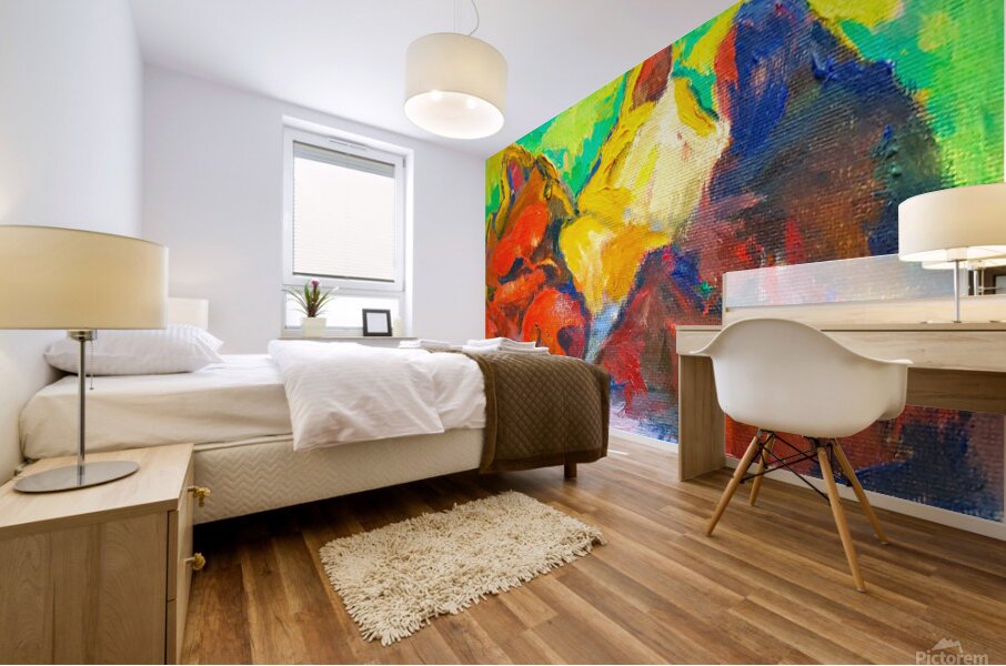 Country farmers. Mural print