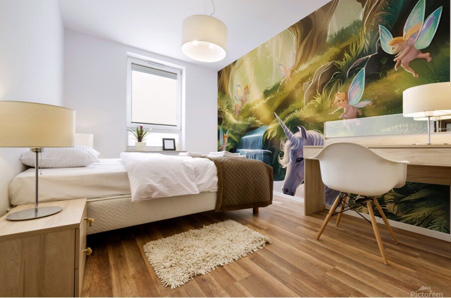 Pi7 Tool in an enchanting illustration a lush eme Mural print