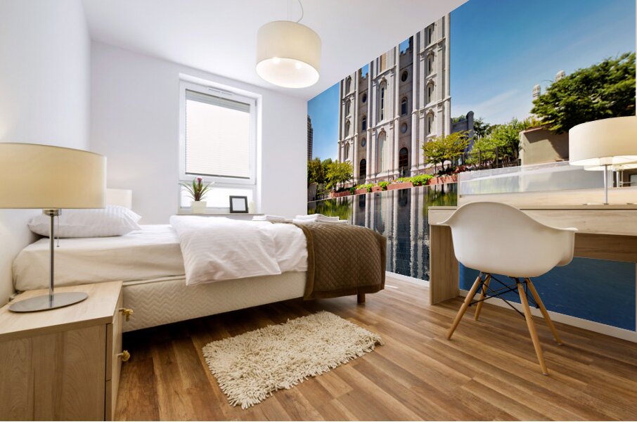 Salt lake Mormon Temple. Salt Lake City Utah USA Mural print