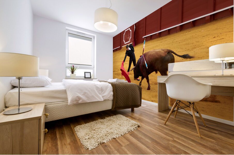 ANDALUSIA SPAIN. Bullfight in Seville Arena Mural print