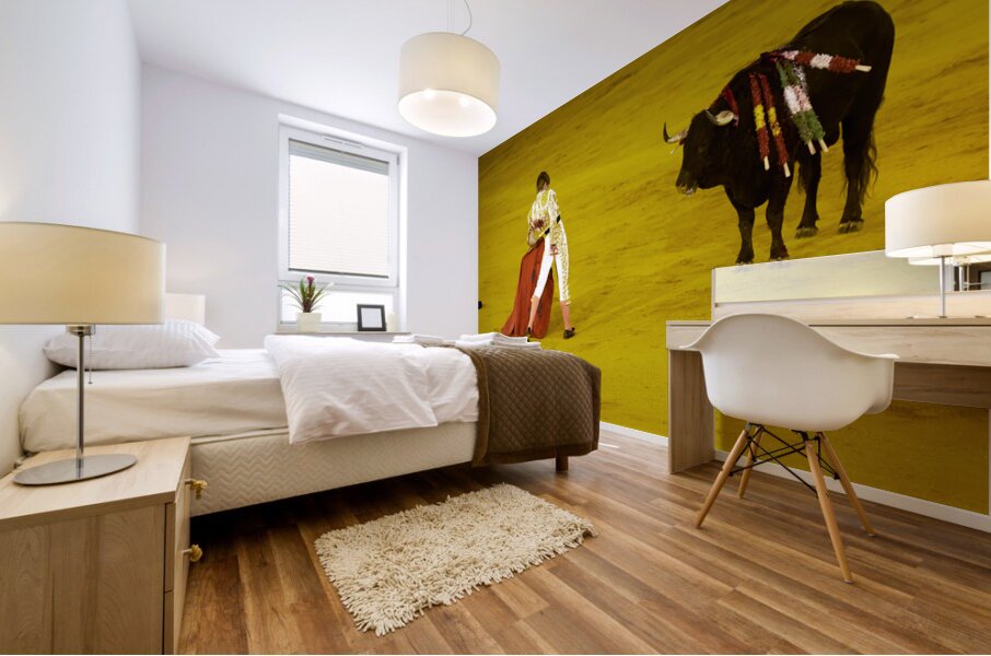 ANDALUSIA SPAIN. Bullfight in Seville Arena Mural print