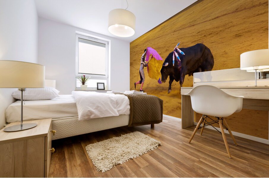 ANDALUSIA SPAIN. Bullfight in Seville Arena Mural print