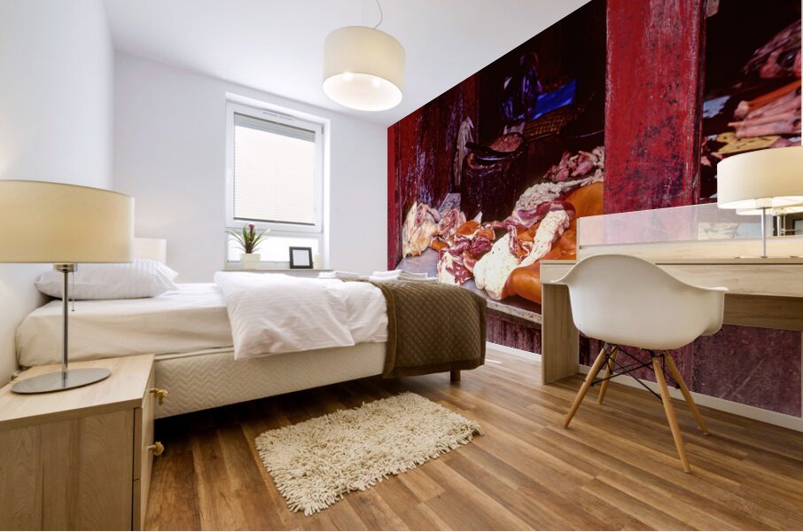 Nepal. Kathmandu. Butrcher Mural print