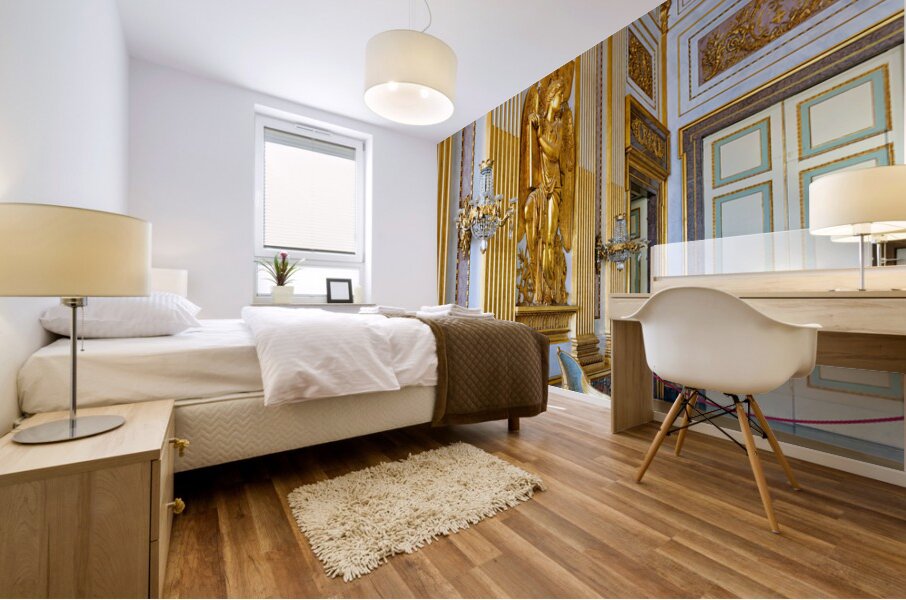 Caserta Campania Italy. The Royal Palace. The throne room Mural print