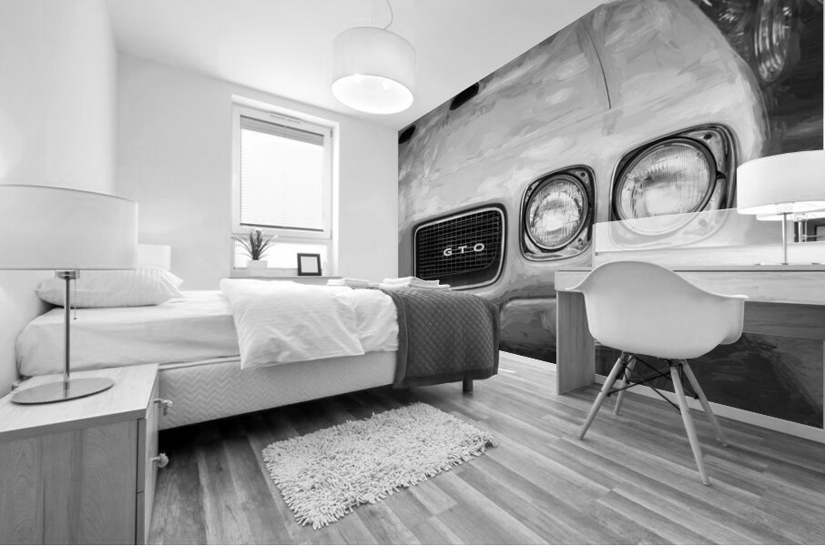  1970 Orbit Orange Pontiac GTO Ram X 6 Mural print