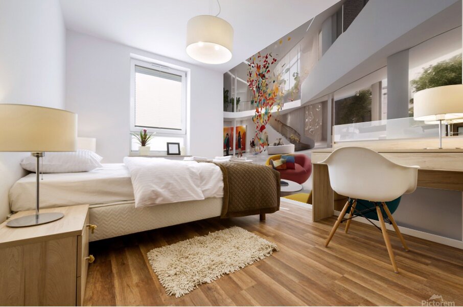 A modern reception room at a company headquarters 28 Mural print