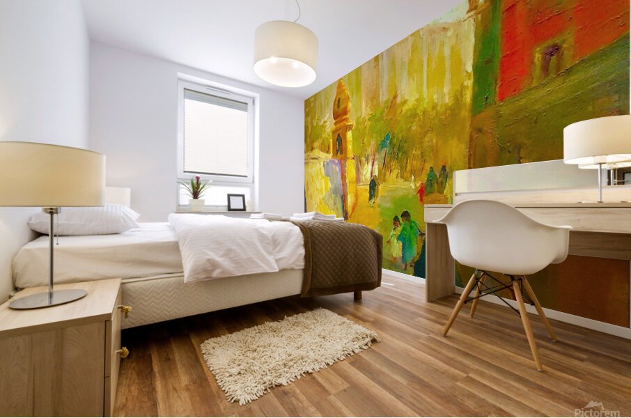 Shrine in a Village Mural print