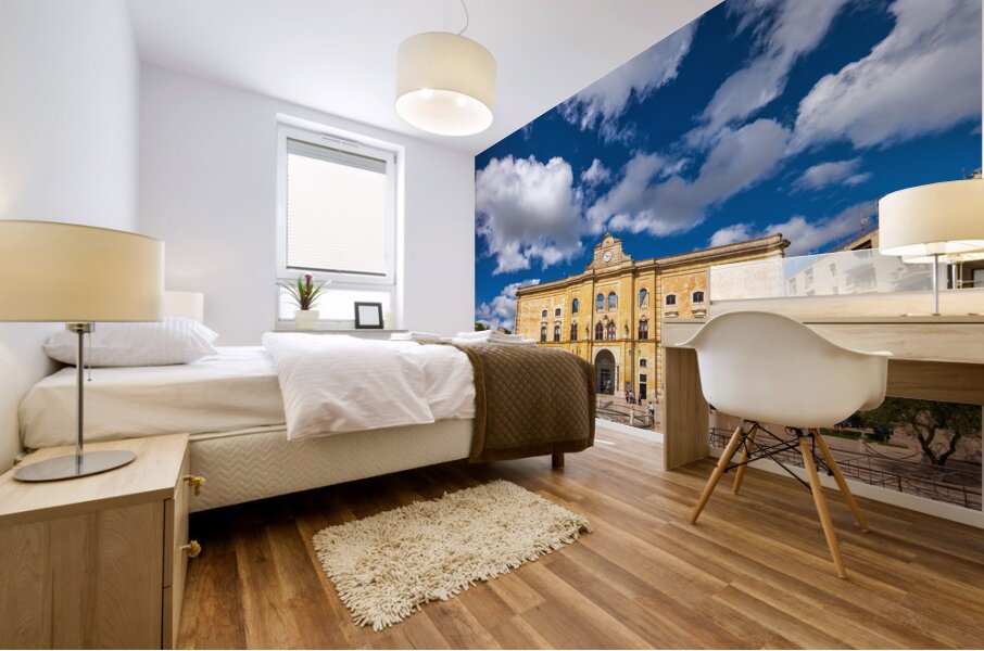 Matera Basilicata Italy. Piazza Vittorio Veneto Mural print