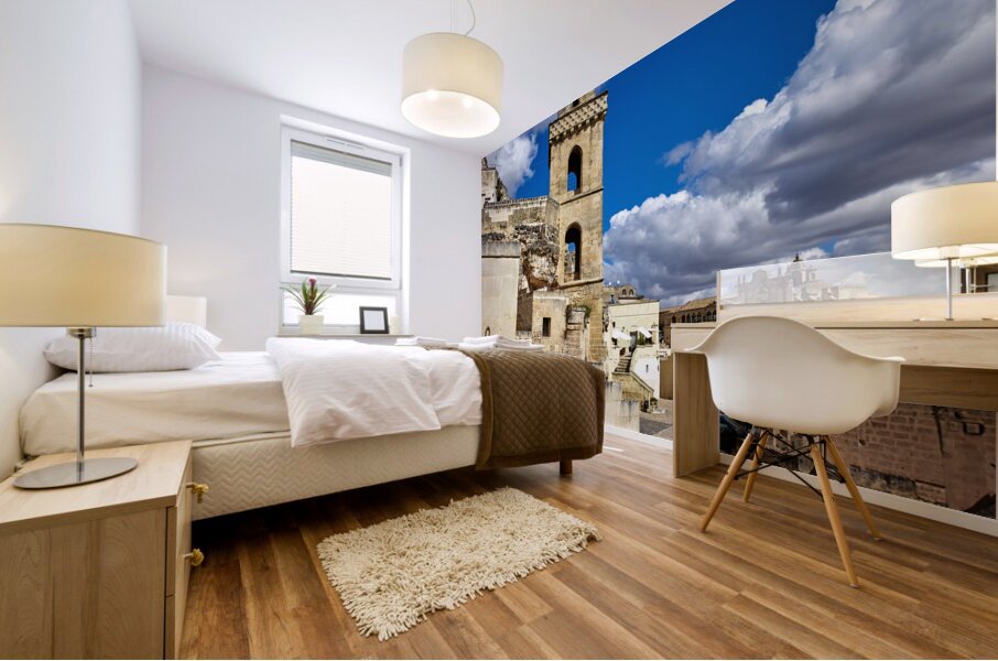 Matera Basilicata Italy. Church of Saint Peter Barisano Mural print