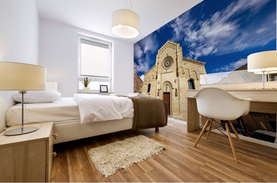 Matera Basilicata Italy. Basilica Pontificia Cattedrale di Maria Santissima della Bruna e SantEustachio Mural print
