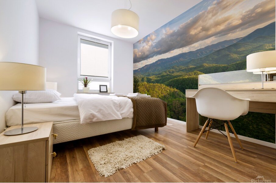 Smoky Mts-Spring Sunset 1 Mural print