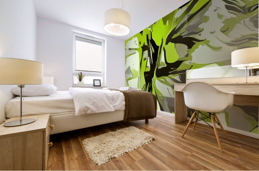 Electric Green Mural print