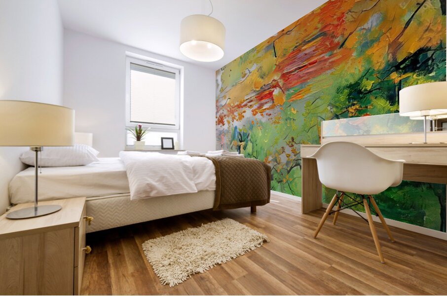 Autumns embrace Mural print