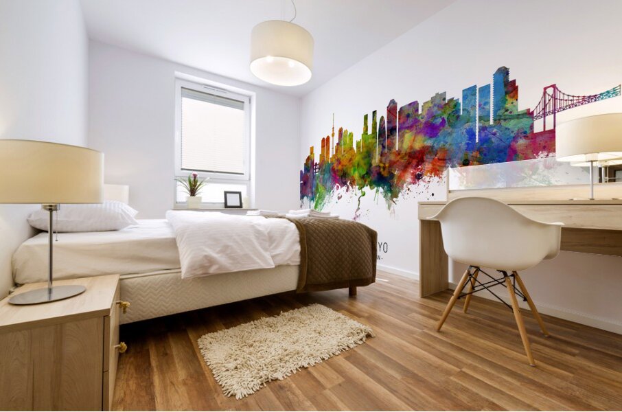 Tokyo Japan Skyline Mural print