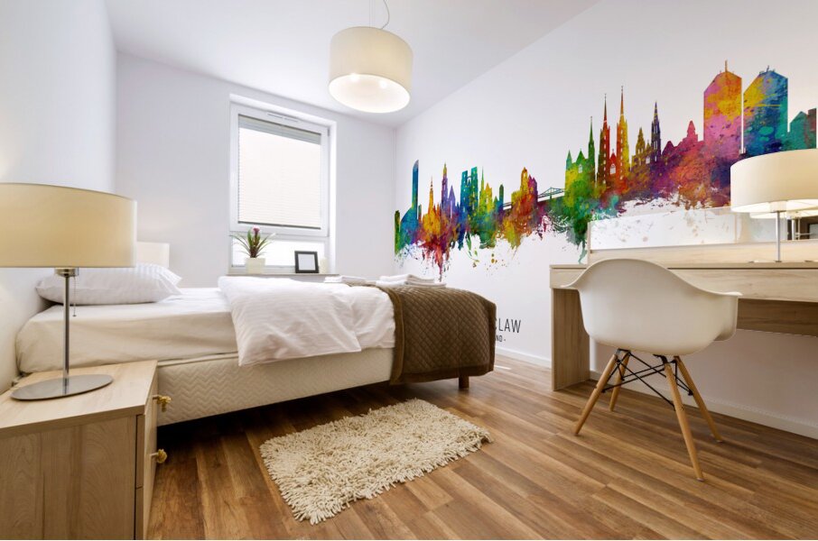 Wroclaw Poland Skyline Mural print
