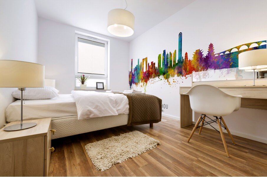 Suzhou China Skyline Mural print