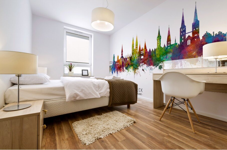 Lubeck Germany Skyline Mural print