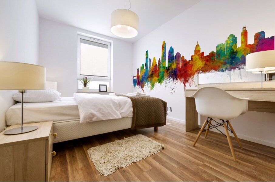 Austin Texas Skyline Mural print