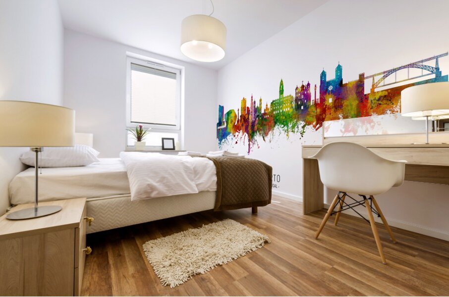 Porto Portugal Skyline Mural print
