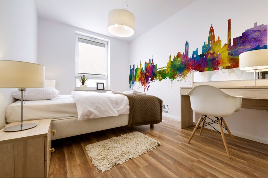 Nashua New Hampshire Skyline Mural print