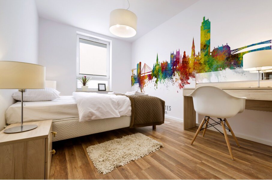 Nantes France Skyline Mural print