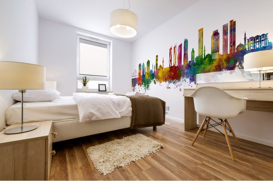 Izmir Turkey Skyline Mural print