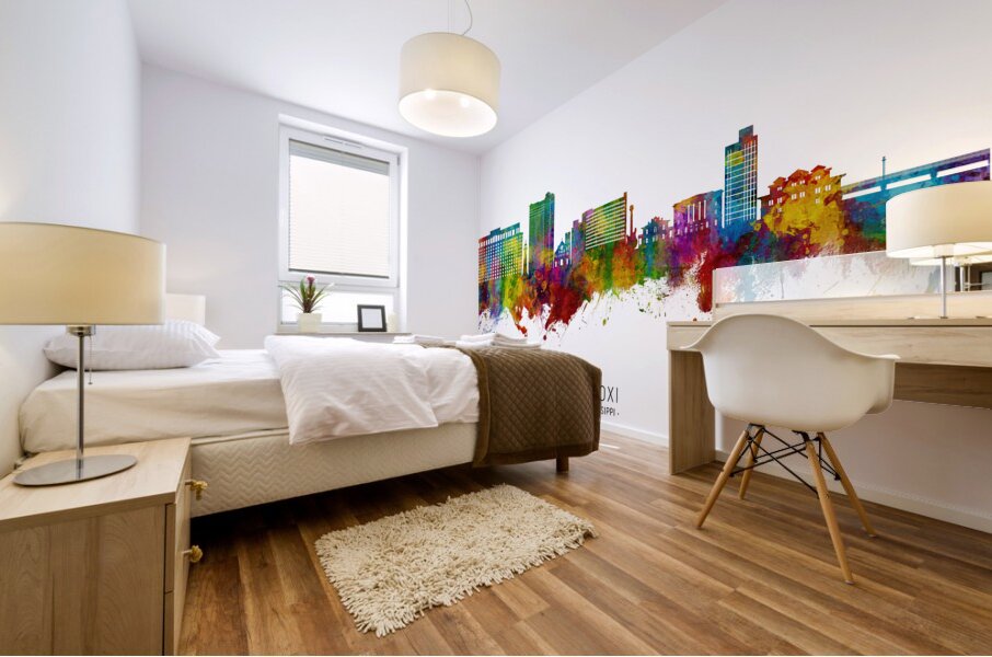 Biloxi Mississippi Skyline Mural print