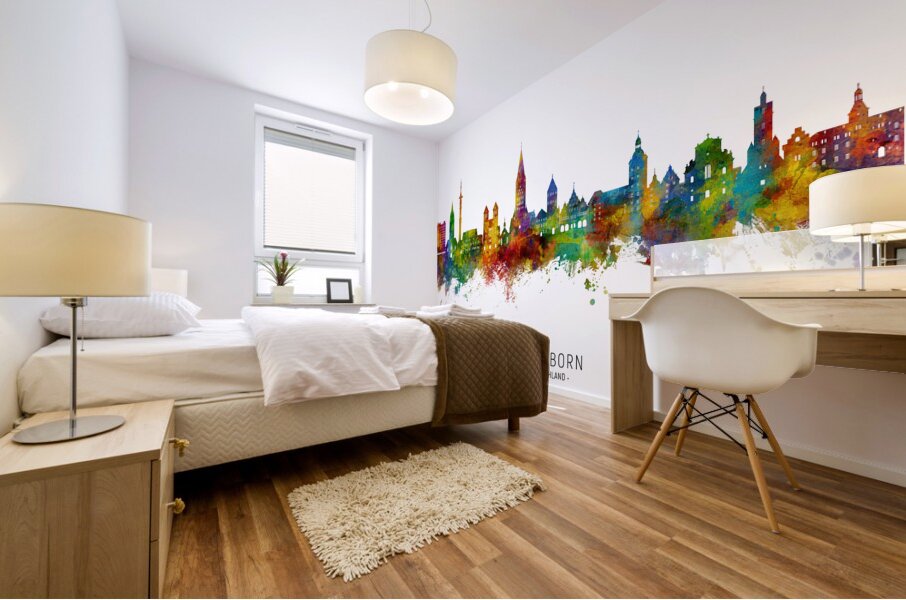 Paderborn Germany Skyline Mural print