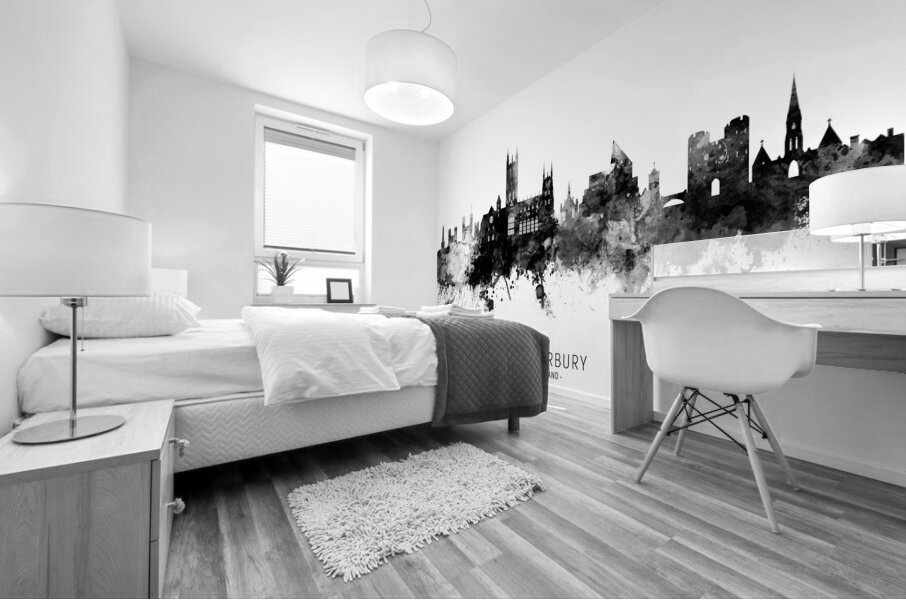 Canterbury England Skyline Mural print