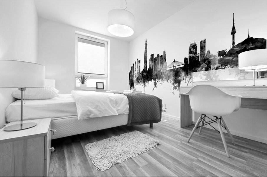 Seoul Skyline South Korea Mural print