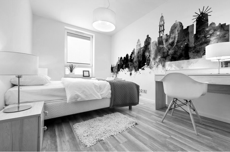Santorini Skyline Mural print