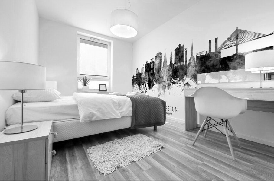 Charleston South Carolina Skyline Mural print