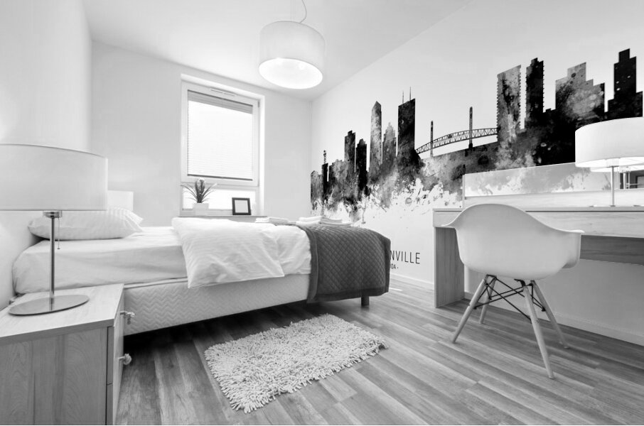 Jacksonville Florida Skyline Mural print