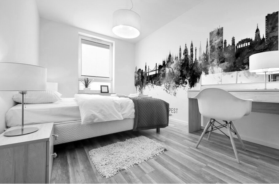 Budapest Hungary Skyline Mural print