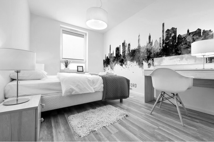 Bradford England Skyline Mural print